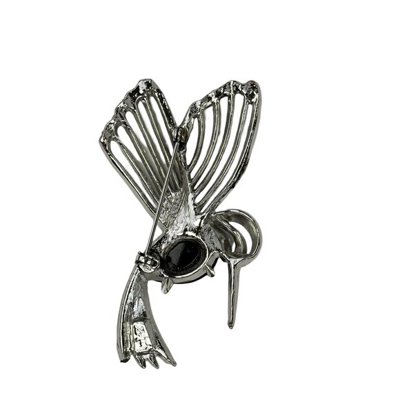 Vintage Hummingbird Silver tone brooch pin - Picture 2 of 2